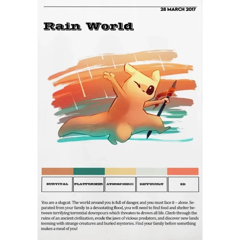 Rivulet Rain World Dynamic Flow Poster